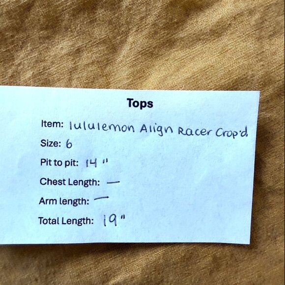 NWT Cropped Lululemon Align Tank // Mint Green // Sz 6 - Picture 3 of 3